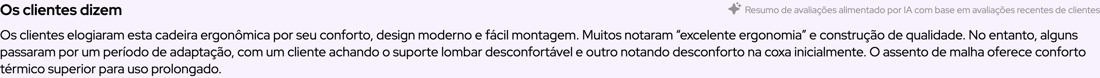 Recorte de evidência do achado 28: A marca não responde a nenhuma das doze avaliações