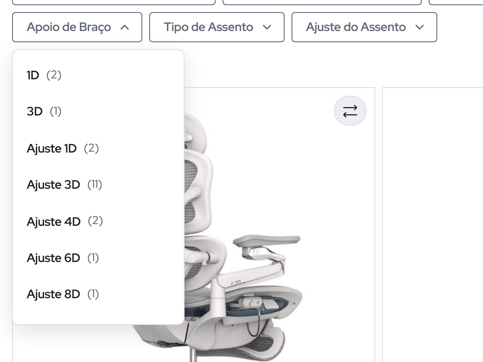 Recorte de evidência do achado 2: Os valores dos filtros não são normalizados: o mesmo conceito vira duas opções